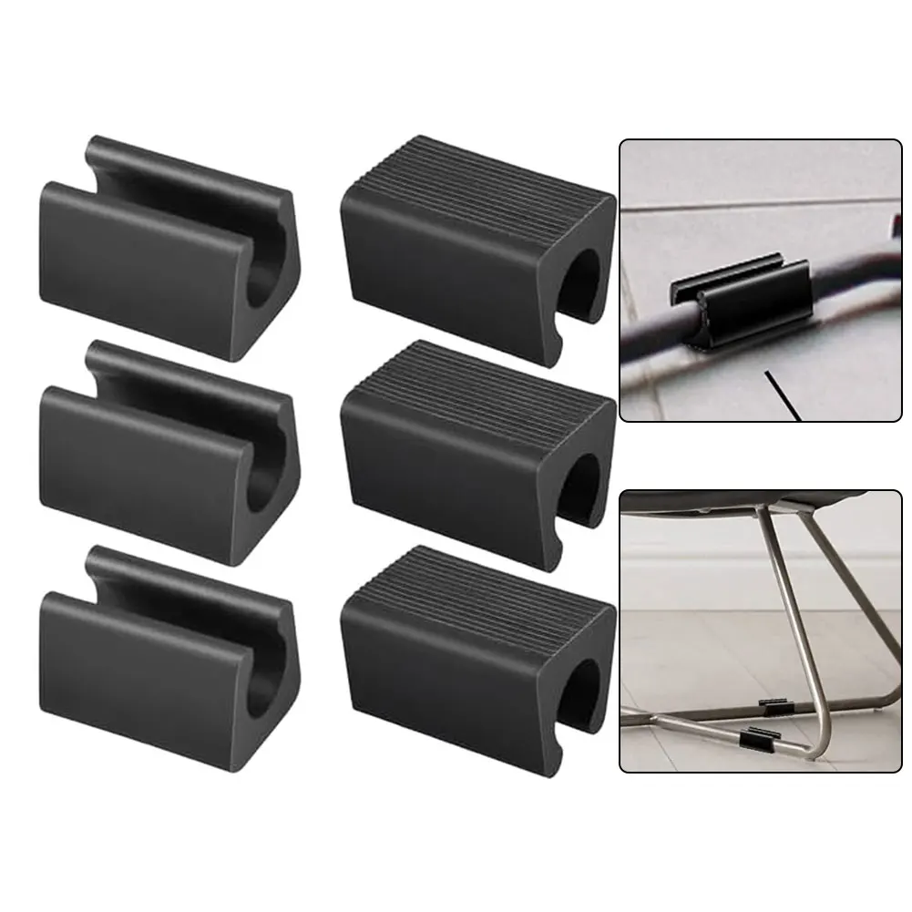 U-Shaped Plastic Floor Glides for Furniture Legs - Protective Foot Pads for Chairs and Tables