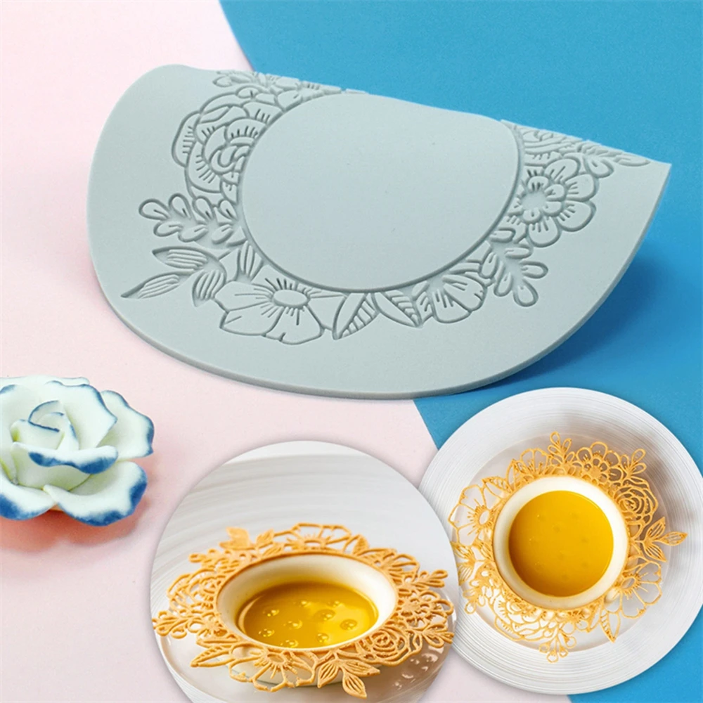 Honeycomb Silicone Mould Chocolate Mould DIY French Pastry Lace Decoration  Mesh Mousse Cake Mold Platter Fondant Lace Cushion