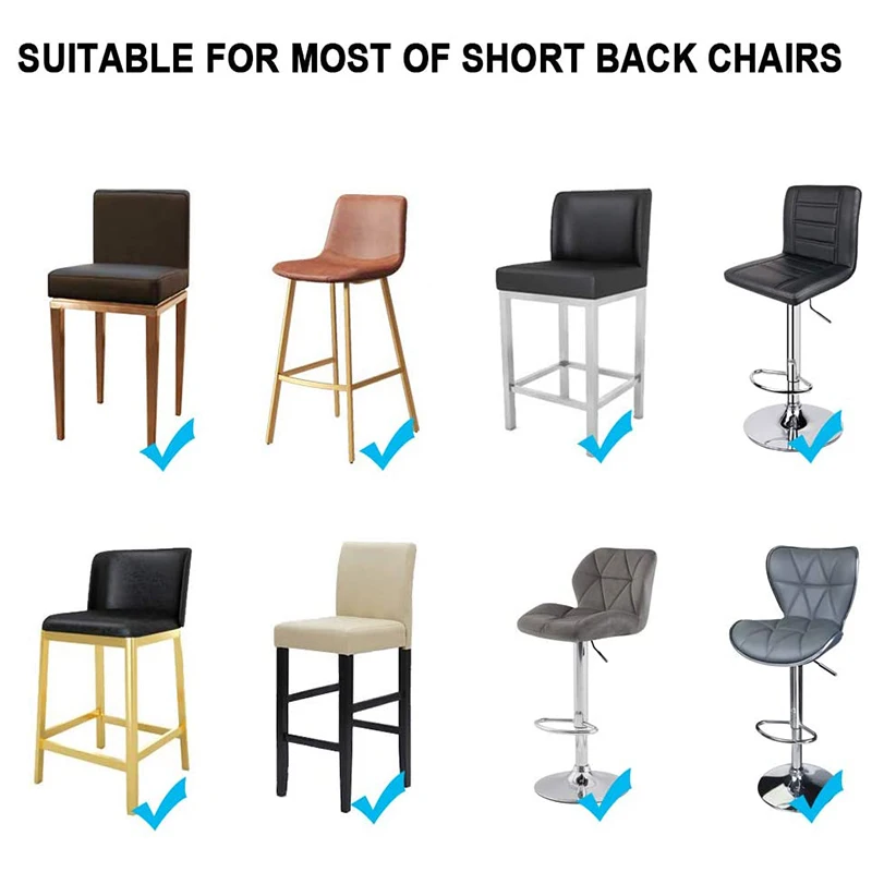 Description Picture 5 of itemReal Waterproof Short Back Chair Cover Seat Cover Slipcover Bar Chair Covers Small Size High-quality Chair Case For Home Decor