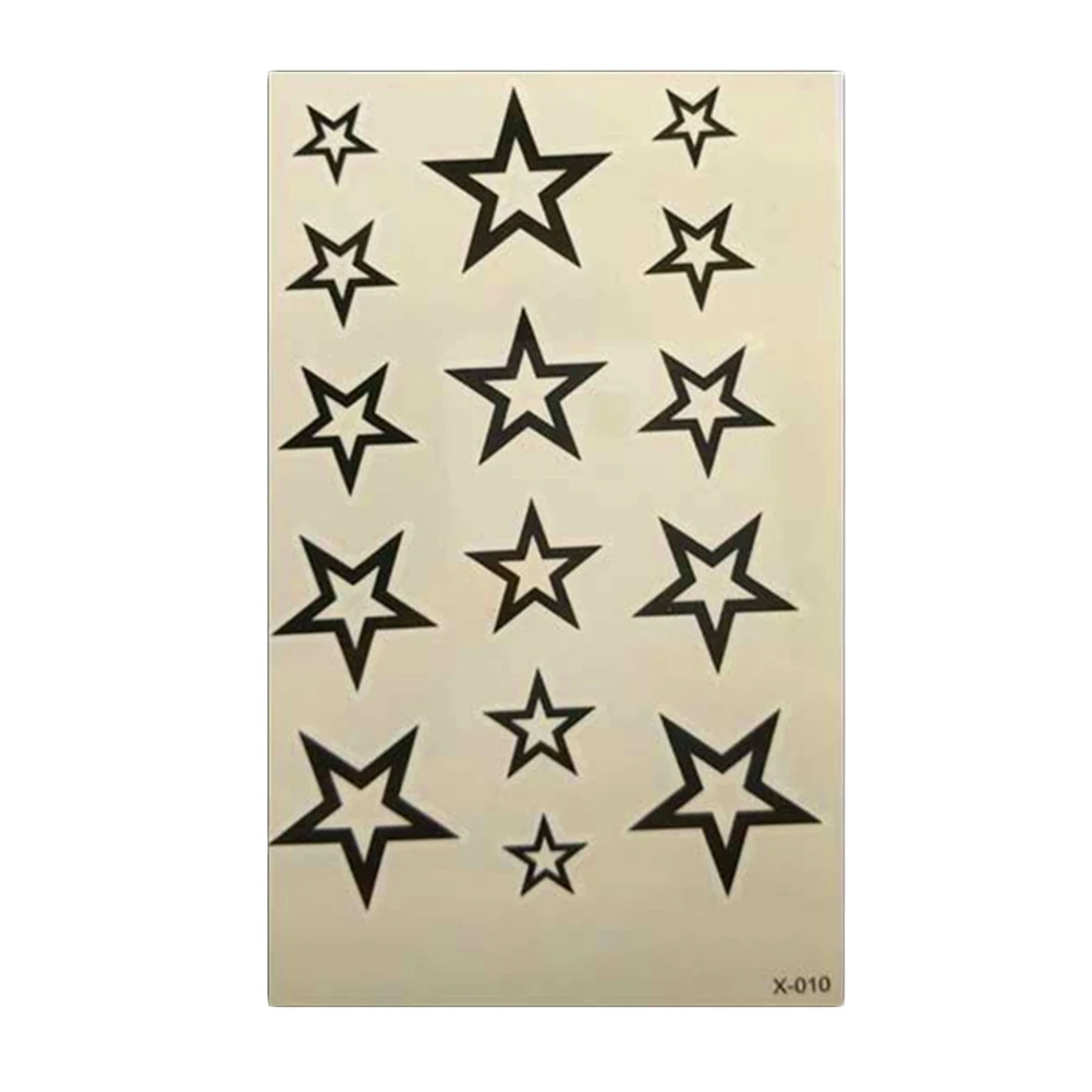 Cute Water Transfer Hollow Star Waterproof Temporary Tattoo Sticker Sexy Product