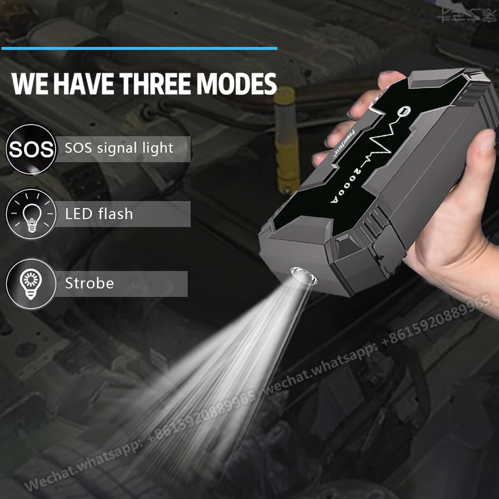 

Пусковое устройство POWER FORCE 2000A, внешний аккумулятор, портативное зарядное устройство, пусковое устройство для 8.0л/6.0л аварийного автомобильного аккумулятора