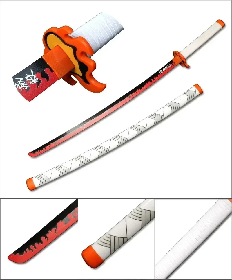 40 Zoll Dämon Sayaer Kokushibo Katana Dämonentöter: Kimetsu no Yaiba Anime Kinderspion Suord Ninja Messer Echt Größe Japa Nese Katana Samurai Saber – Detail 15