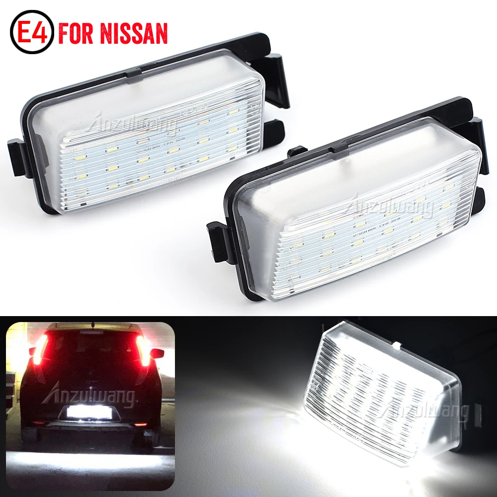 

A Pair LED License Plate Light Number Plate Lamp For Nissan Tiida Livina Versa For Infiniti Nissan Skyline V36 G35 G37 350Z