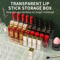 Lipstick Storage Box 9/24/36/40 Grids Clear Acrylic Makeup Organizer Box for Lipstick Brushes Bottles etc Display Stand Cosmetic 1