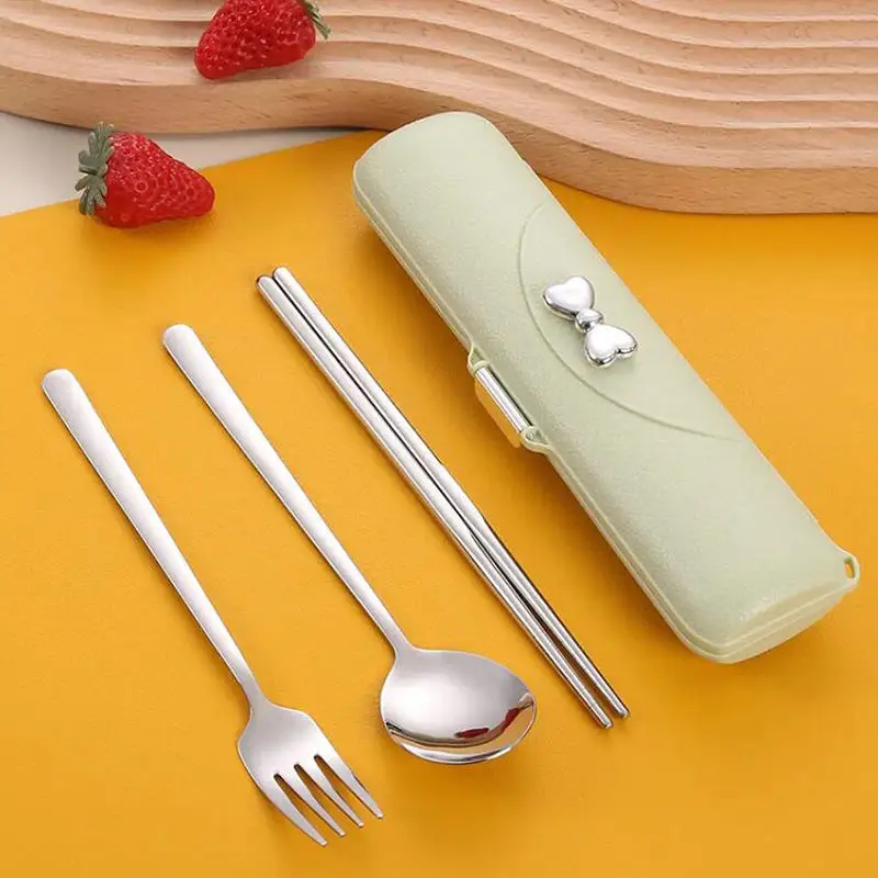 Stainless Steel Tableware Bag tableware storage bag Washable with Zipper Cutlery Kit Case