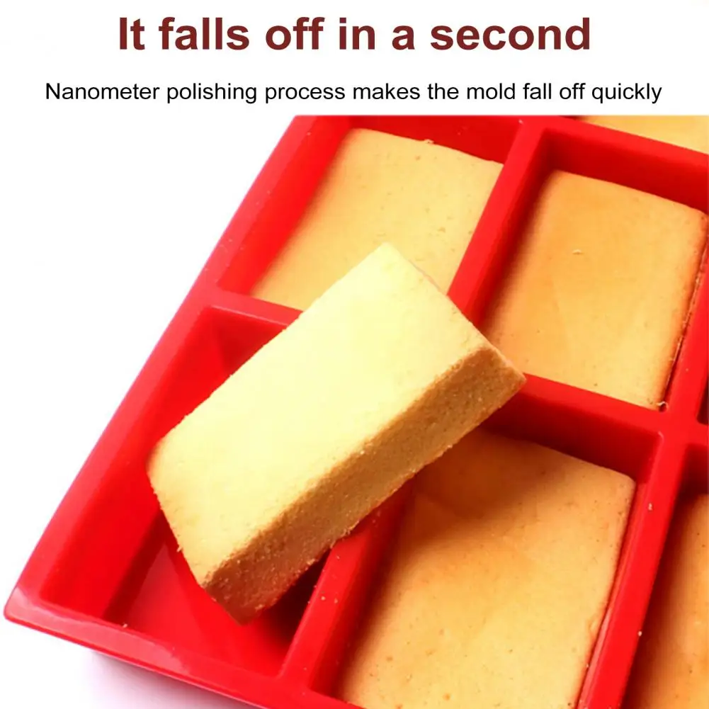 31*21cm 9-Cavity Silicone Mold Mini Loaf Pan Non-Stick Bread Pan Small Cornbread Baking Mold For Kitchen Cake Meatloaf Muffin