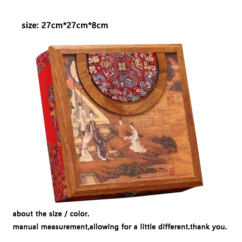 Vintage Tea Box Wooden Pu'er Storage Boxes 357g Tea Caddy China Kung Fu Set Teaware Accessories Gift Seal Box Decoration