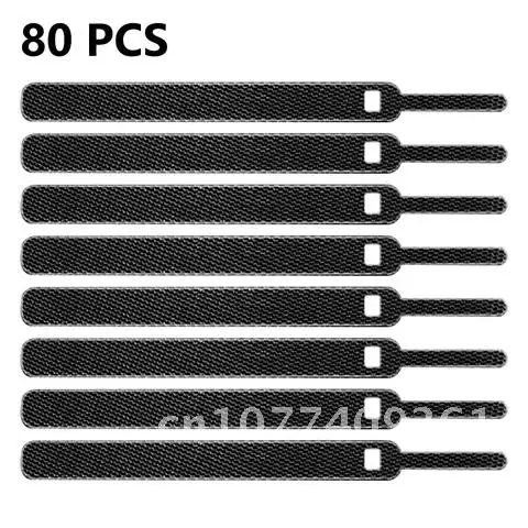 

10/20/40/80Pcs Fastening Cable Ties Straps Reusable Cord Organizer Holder For Earbud Headphones Phones Wire Wrap Management