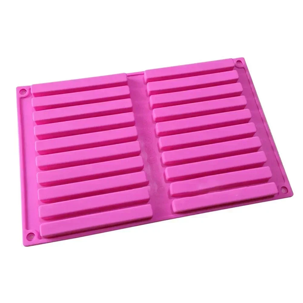 20 Hole Square Length Strips Silicone Mold Making Molded Chocolate Sticks Baking Molds French Dessert Chocolate Mold Cake Mold Cake Baking Tools Cake Making Tools