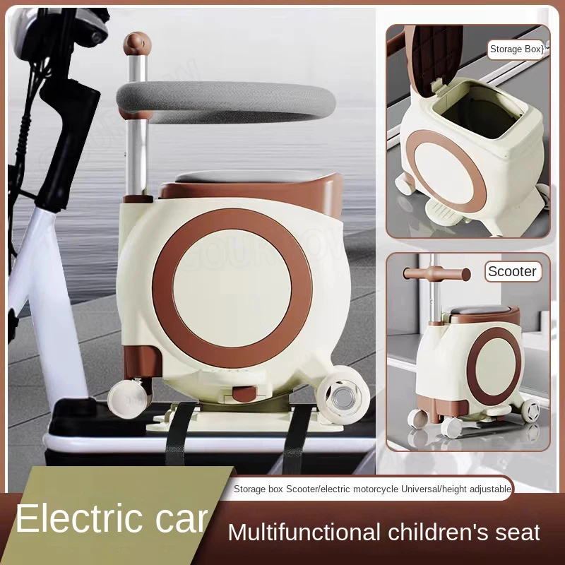 

Electric car Front Safety child seat Baby Seat Kids Saddle with Foot Pedals Support Back Rest for MTB Road Bike Accessories