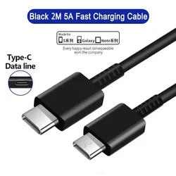 High - Speed 45W USB - C Wall Charger with Fast Charging and USB Type - C Cable - 2M Black TypeC Cable