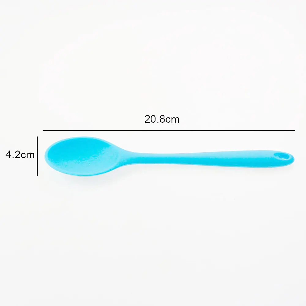 Silicone Spoon Long Handle Kids Mixing Soup Non-stick Stirring Serving Scoop Cooking Utensils Ladle Kitchen Accessories