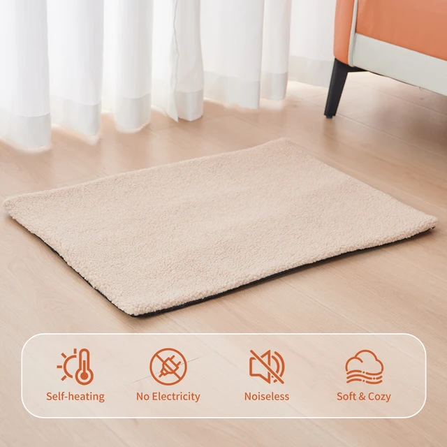 Self-Heating Pet Pads Blanket Puppy Pad Warm Cushion Mat for Cats Dogs Washable Pets with Thermal Body Heat Reflecting Core Pad 5