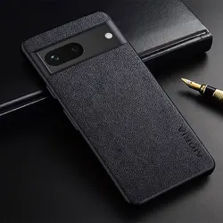 Slim Premium PU Leather Business Style Phone Case Cover - Pixel 6 Pro (Black)