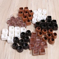 8pcs Soft Silicon Chair Leg Covers Felt Bottom Elastic Furniture Foot Protector Pads Anti-slip Table Legs Floor Protection Mat 6