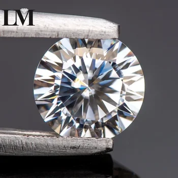 GRA 인증서가 있는 보석 재료용 모이사나이트 루즈 원석, 원형 특수 절단, 16 화살표 D 컬러 Vvs1