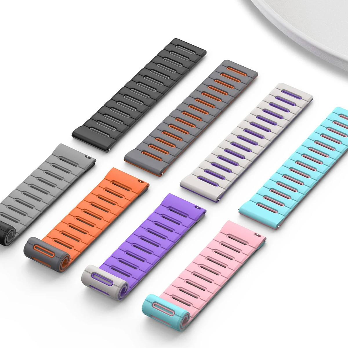Silicone Magnetic Sports Band Bracelet - 20/22mm Adjustable Strap