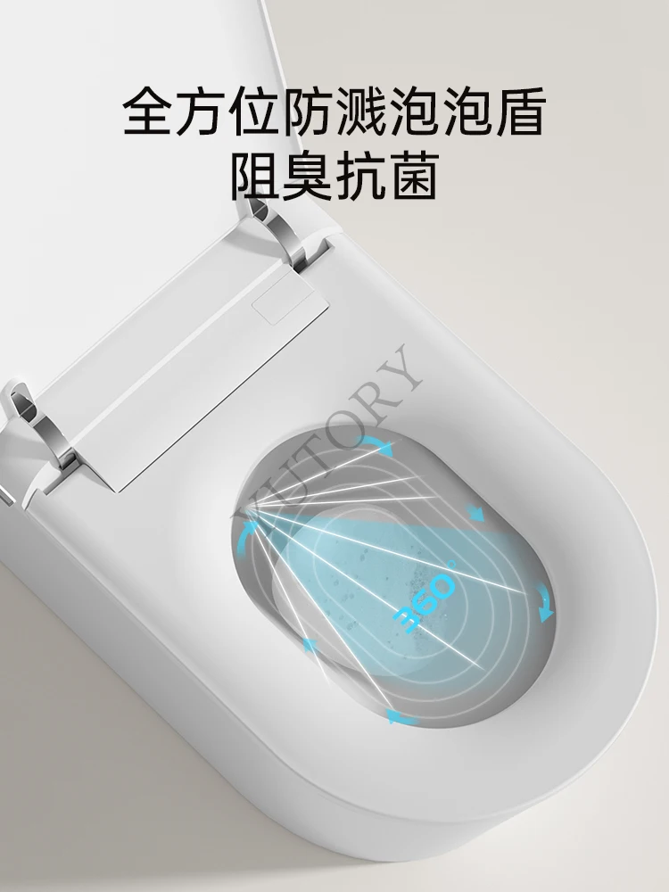 Luxury smart toilet has no water pressure limit, instant heating, dual waterways, built-in foam scale purification