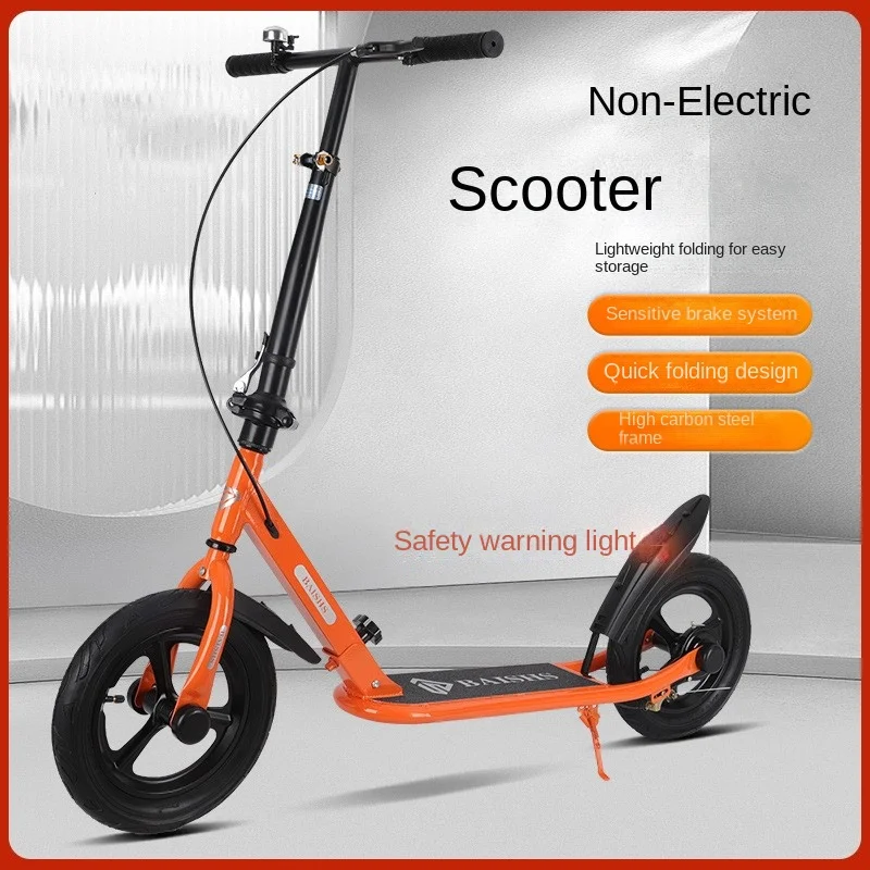 Cross Life New Youth Scooter Folding Two Wheel Scooter For College Students And Male And Female Campus Scooters Carbon Steel New