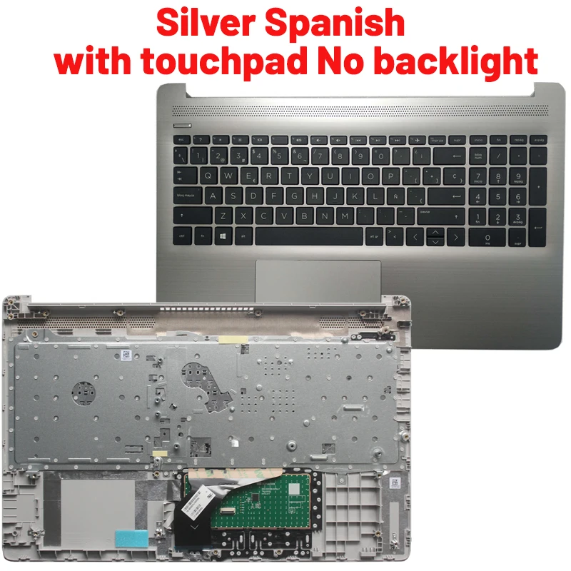 Teclado Portátil para hp 15-da 15-db 15t-da 15t-db 250 255 g7 Tpn-c135 Tpn-c136 Russo Eua Reino Unido Francês Espanhol e Latim Palmrest Upper - Imagem 5