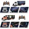 Electric remote control  trailer with lights and music double-decker transporter simulation container children's toy man 4