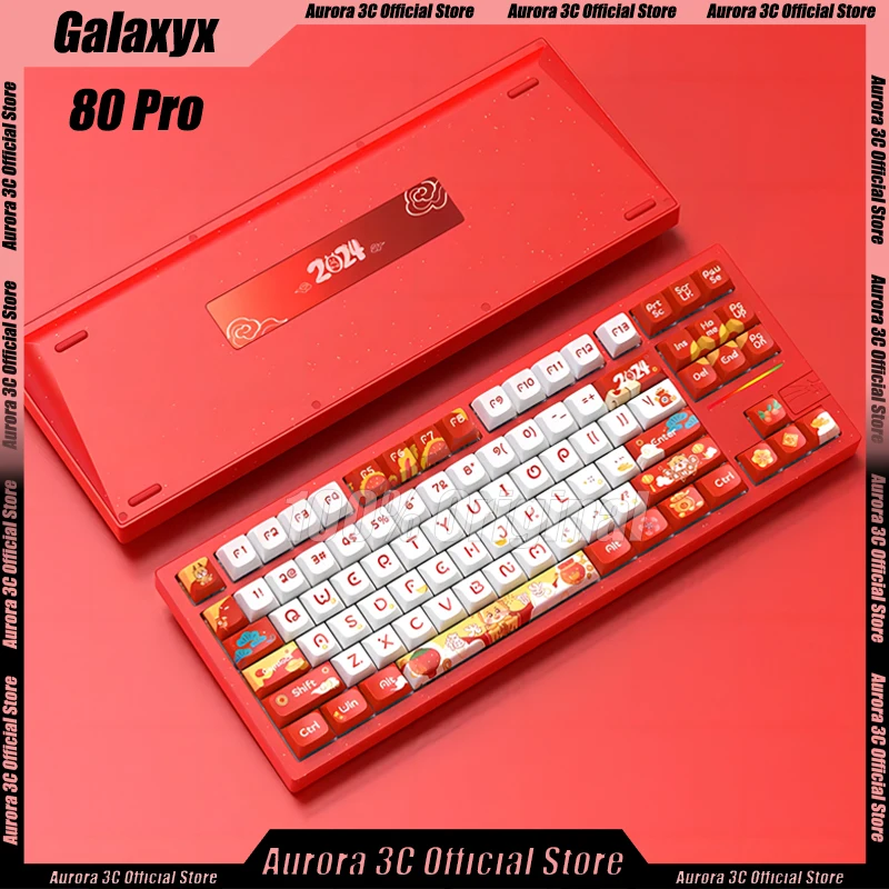 

Galaxy80 Pro Mechanical Keyboard Aluminium Alloy 3mode Gaming Keyboard Rgb Gasket Hot Swap Gamer Accessories Office Keyboard Kit