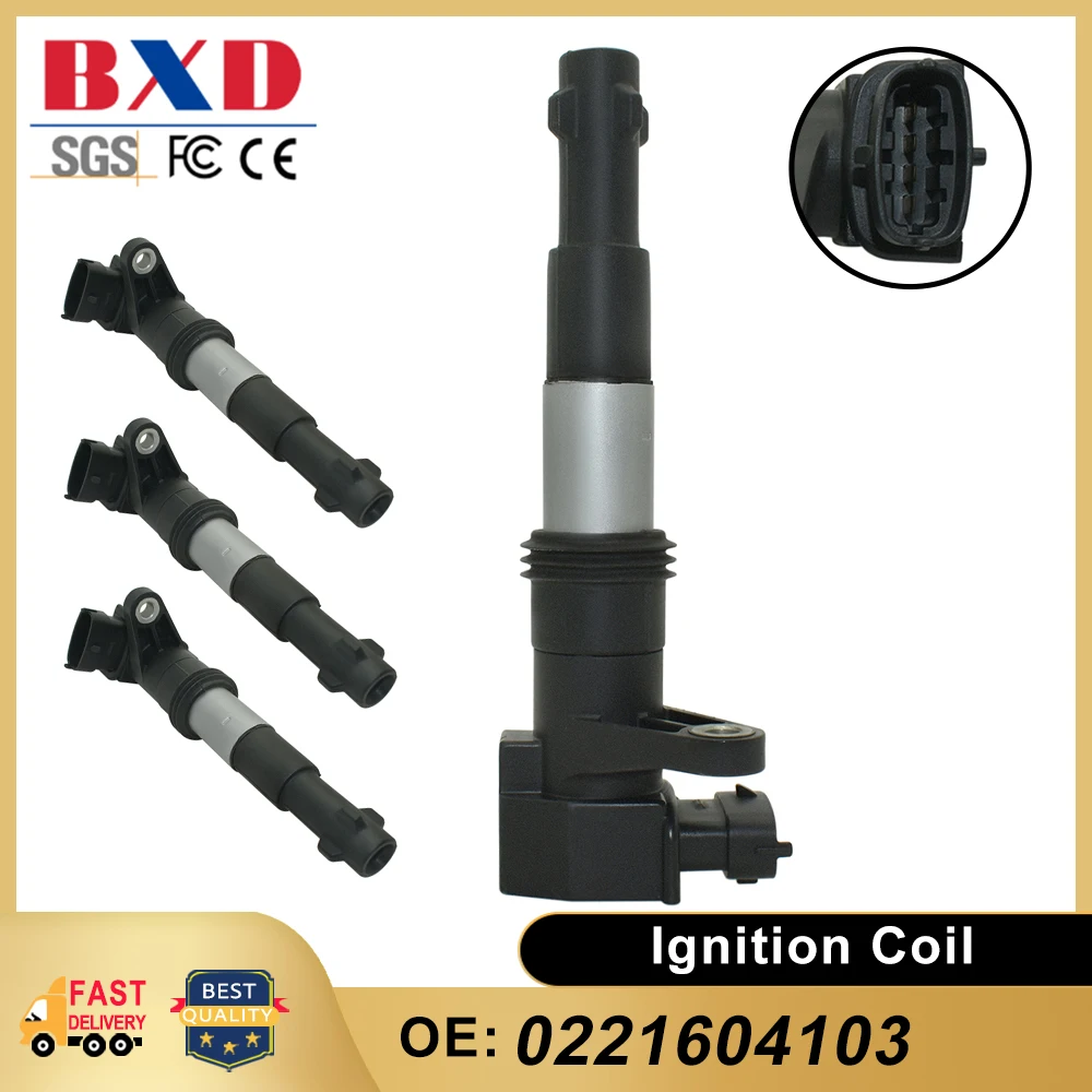 

1/4 шт. катушка зажигания 0221604103 для Alfa Romeo156 932 GT 937 GTV Spider 916 2.0L 2003-2010