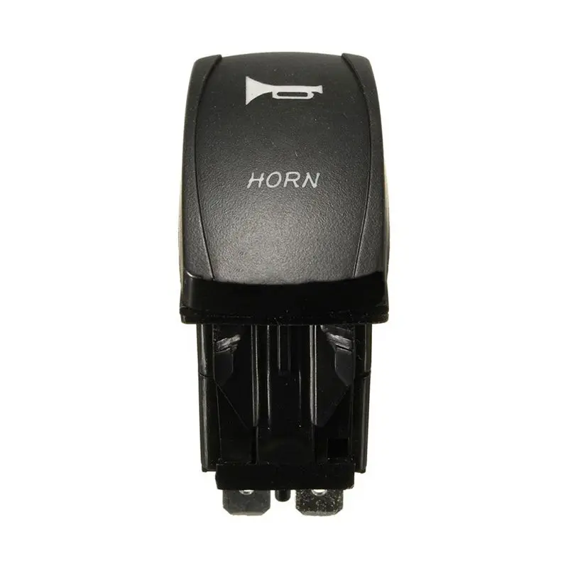 2 Pcs Momentary Car Boat Marine LED Light Horn Bell Laser-Rocker Switch 12V 24V, Red & Green