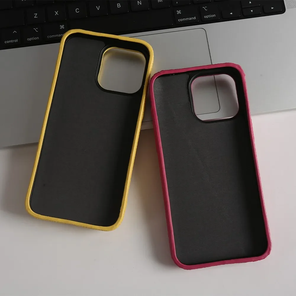 Luxury Full Grain Leather Shockproof Phone Case - Elegant Back Cover