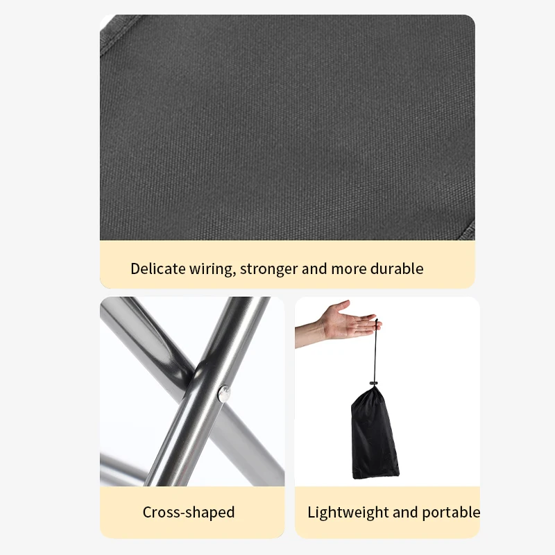 Portable Folding Stools Outdoor Fishing Chairs Camping chairs Travel stools Queuing Benches folding portable chair folding chair retractable stool breathable chair camping chair foot pads