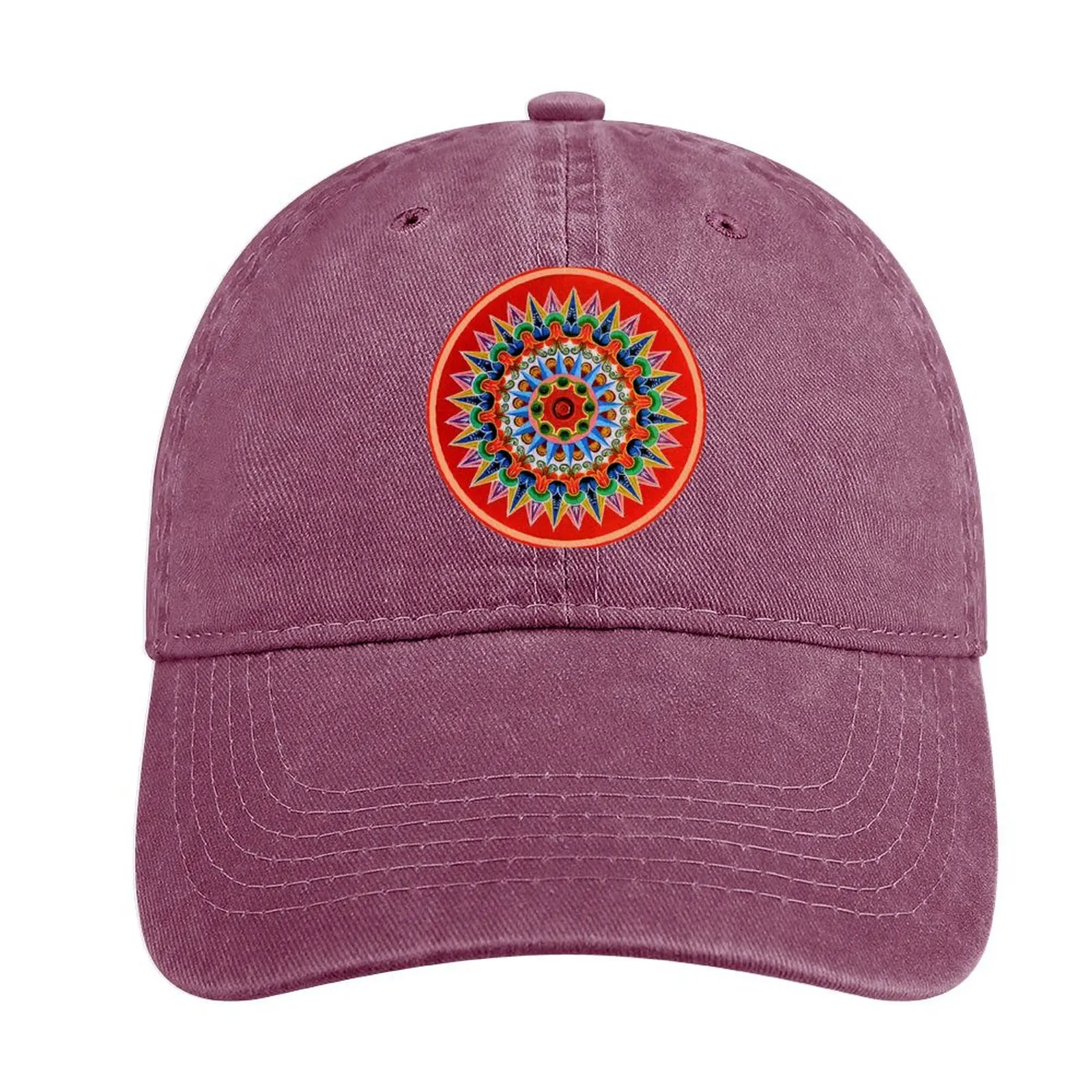 

Costa Rican Oxcartwheel Painting Cowboy Hat Vintage Hip Hop funny hat Hood Hat For Man Women'S