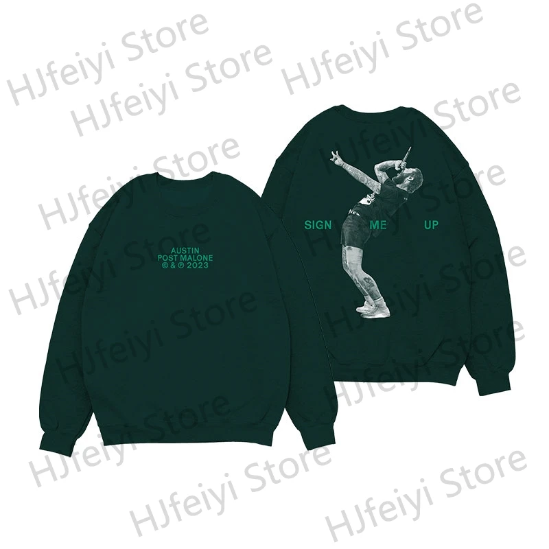 

Post Malone Sign Me Up Merch Long Sleeve Crewneck Sweatshirt Merch Winter For Women/Men Unisex O-neck Sweater Top
