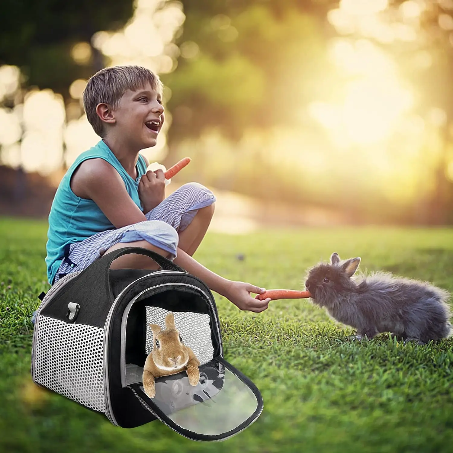 Pet carrier bag Portable Small Animal Carrier Bag for Guinea Pig Hamster Hedgehog Parrots Rat and Other Small Animals