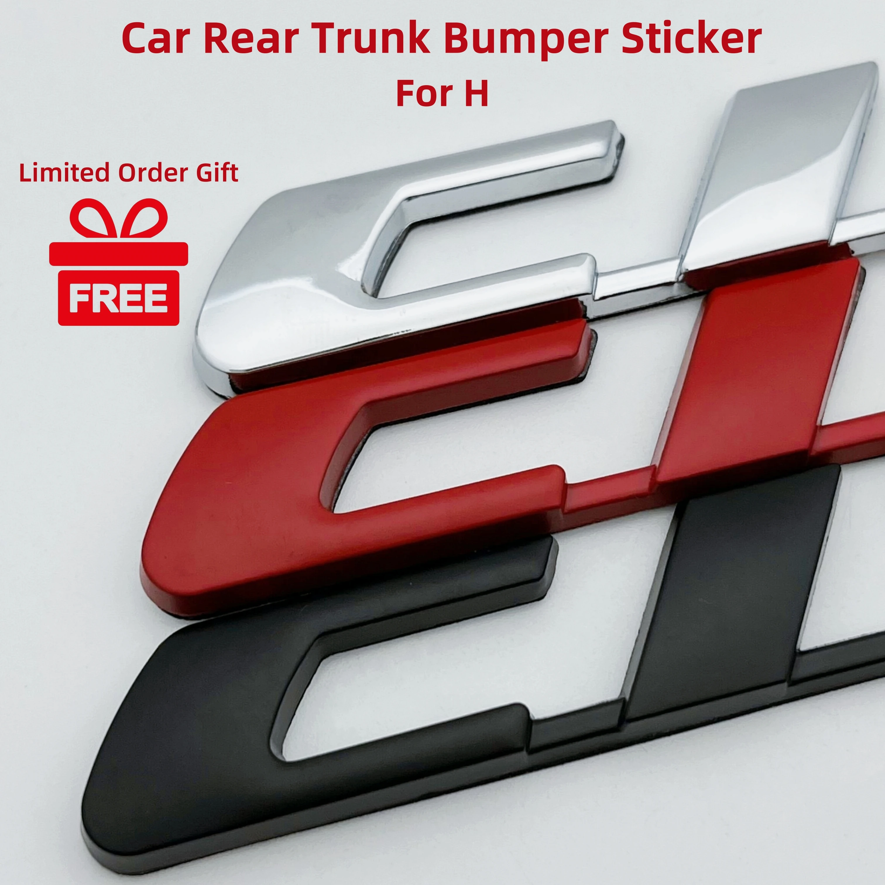 

3D Metal C I V I C Logo Decal Car Rear Trunk Bumper Emblem Sticker English Letter Badge Sticker ForCivic H Styling Accessories