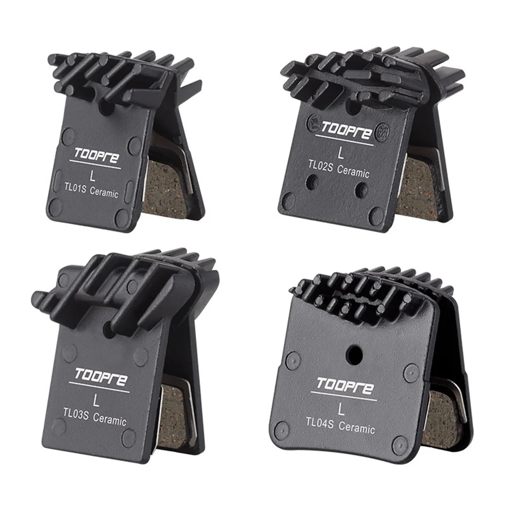 Bicycle Hydraulic Disc Brake Pads Ceramics Resin Metal Cooling Fin Ice