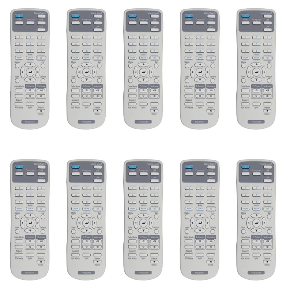 

10X Replacement Projector Remote Control 219863500 for Epson BrightLink 725Wi/1485Fi,EX3280, EX9230, Home Cinema 880