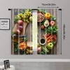 2pcs, Popular Curtains 2D print Vibrant Fruits & Veggies Versatile Fabric (without rod) Stuff Clearance Use for Bedroom & 3