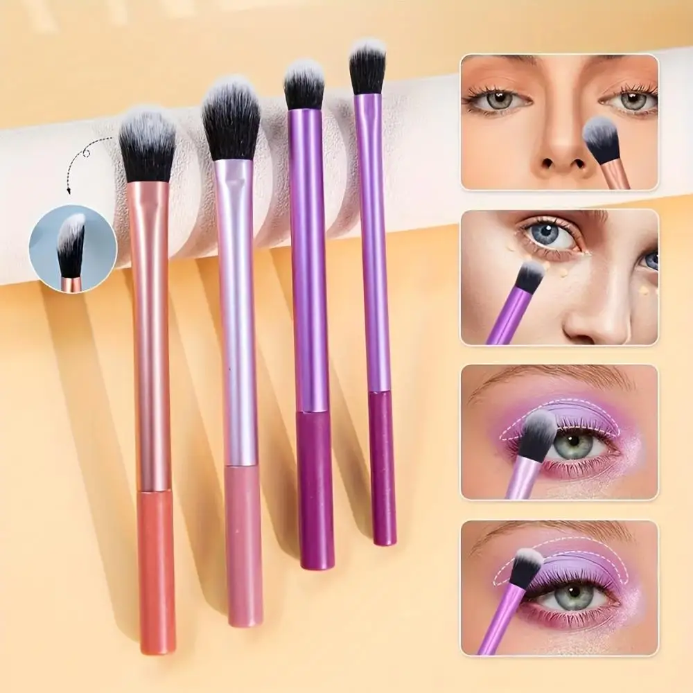 Set di 8 Pennelli per Trucco in Vari Colori, Setole Sintetiche Morbide, Pennelli per Fondotinta, Blush, Ombretto, Strumenti Cosmetici - immagine 3