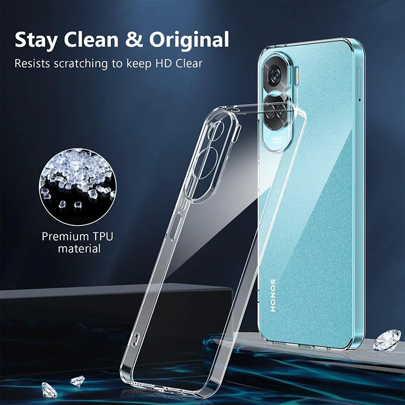 Фото Прозрачный силиконовый мягкий чехол для Honor X8B X9B X7B X8A X7A X9A X8 X7 X6 Ультратонкий Прозрачный задний Чехол для Honor 90 70 50 Pro Lite №3