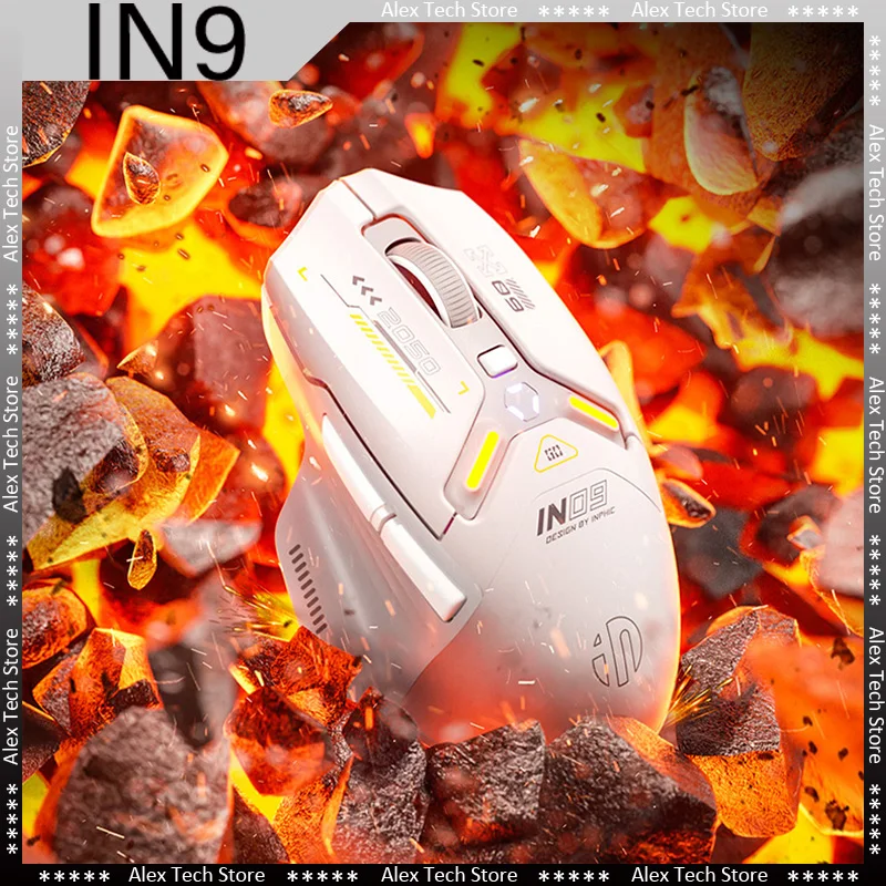 

Беспроводная мышь Inphic IN9, 2,4 ГГц, Bluetooth, 10000DPI, PAW3325