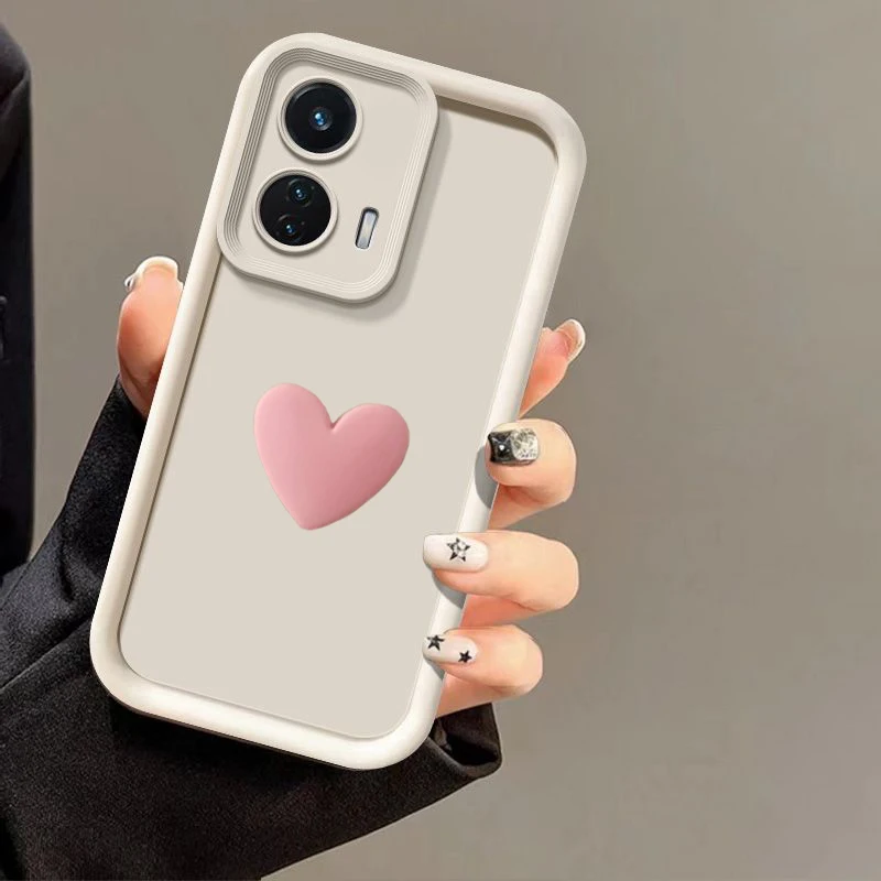 3D Love Heart Matte Anti-Drop Soft Protective Phone Case