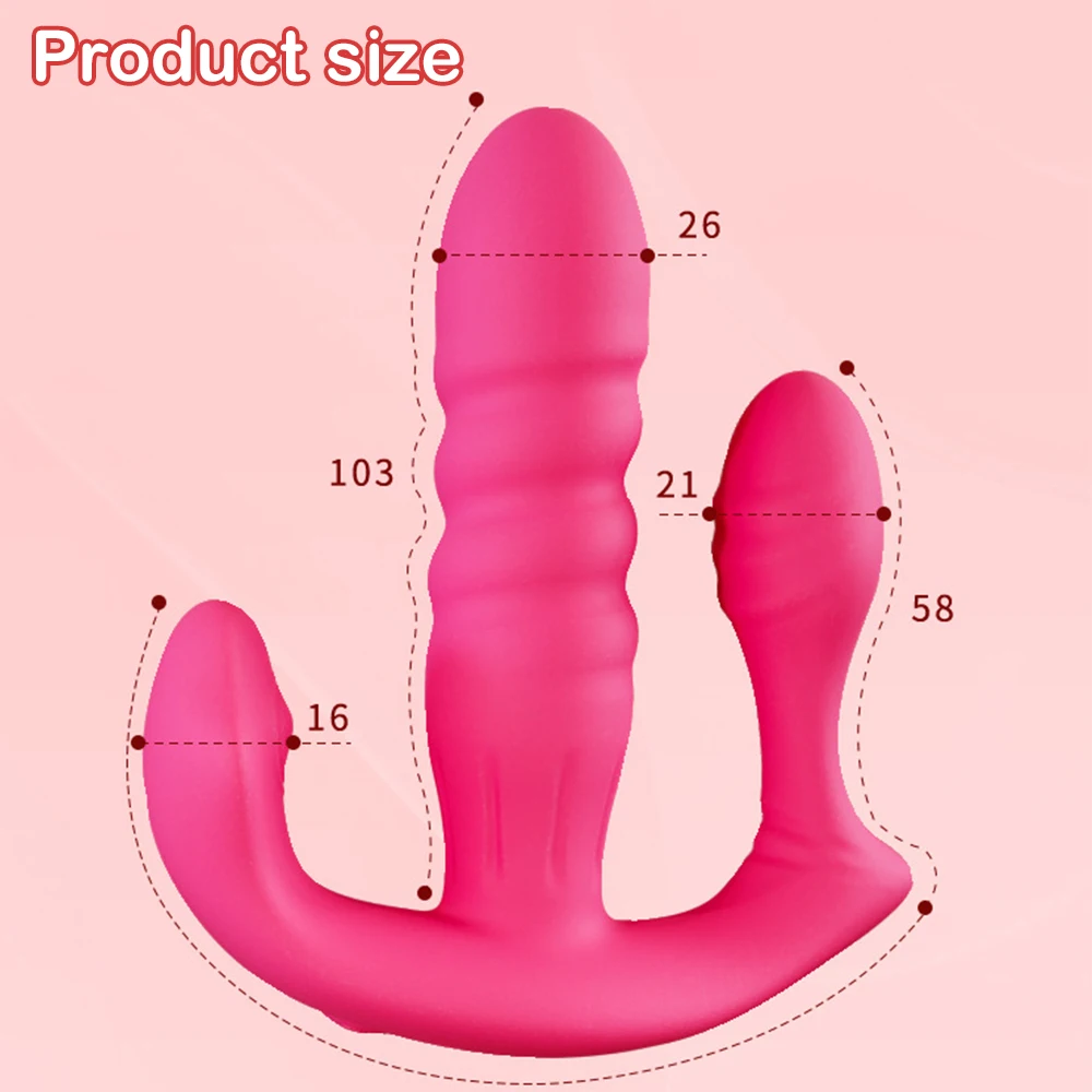 Wireless Wearable Dildo Vibrator for Women Remote Control Telescopic Vibrating Panties Adults Female Clit Masturbation_voghion.com
