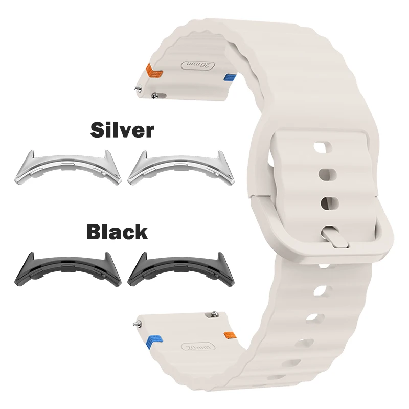 Versatile 22mm Soft Silicone Watch Band