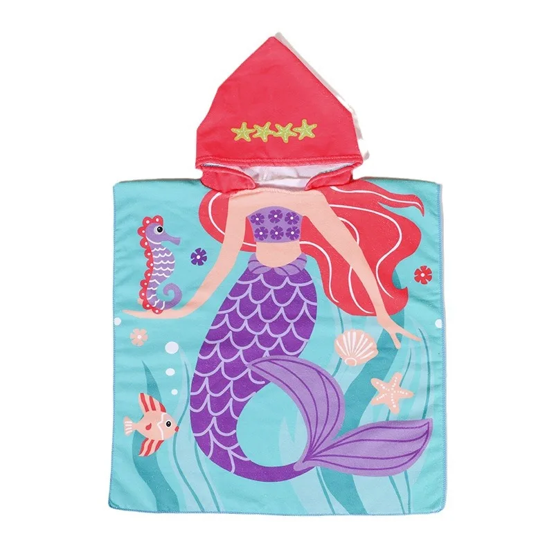 Bathrobe Bath Towel Toddler Hooded Beach Towel Kids Boys Girls