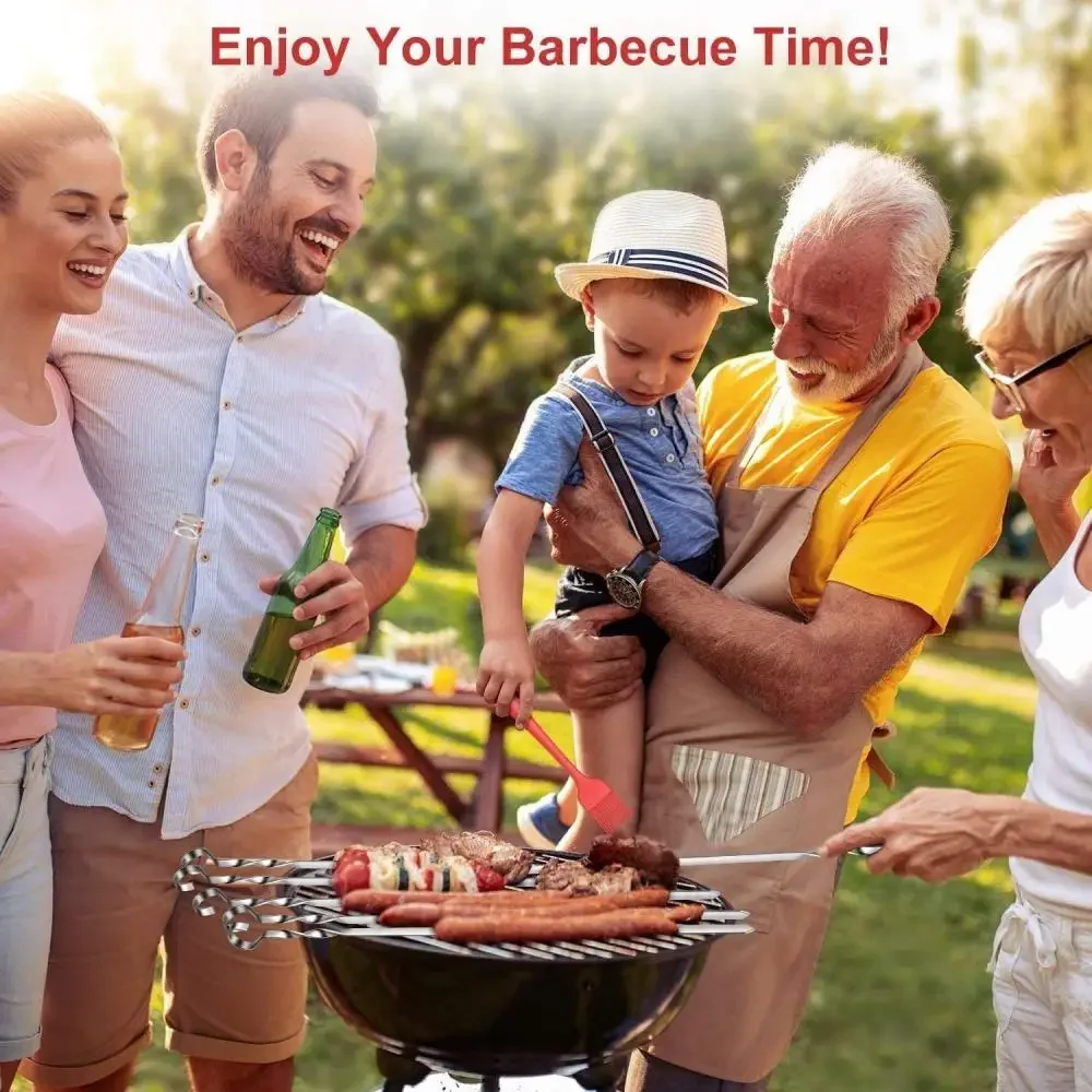 12Pcs Metal Barbecue Skewer Flat Sticks Outdoor Camping Picnic Meat Vegetable Grill BBQ Skewers Sticks Kitchen Accessories