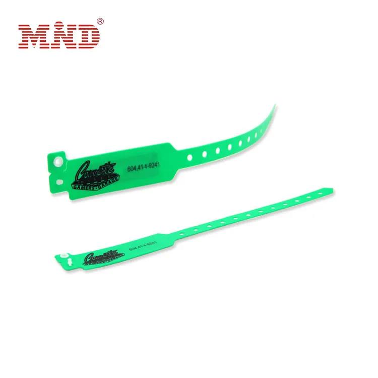 

100 Pcs Customzied Paper ID Vinyl Wristbands RFID Bracelet Plastic Sturdy Wristband for Festivall Party Tickets