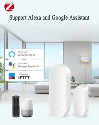 Tuya Smart WiFi Door Sensor Window Sensor Door Magnetic Alarm Detector Independent Magnetic Sensor With Alexa Google Assistant