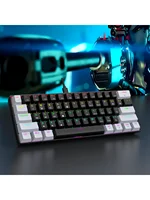 60% Wired Gaming Mechanical Keyboard RGB Backlit Ultra Compact Mini Layout for PC/Mac Gamers And Typists Easy Travel Design 5