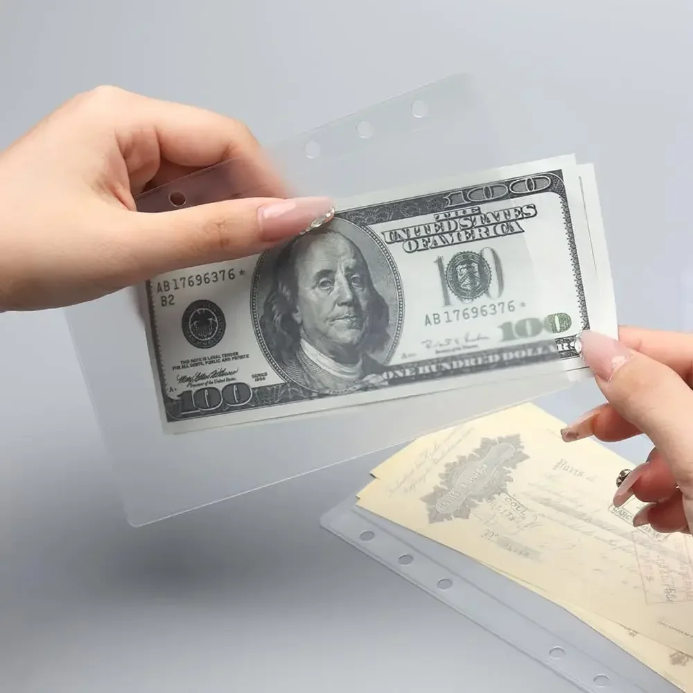 15x A6 Budget Taschen Mit Reißverschluss - Transparente Geldumschläge Für Ringordner