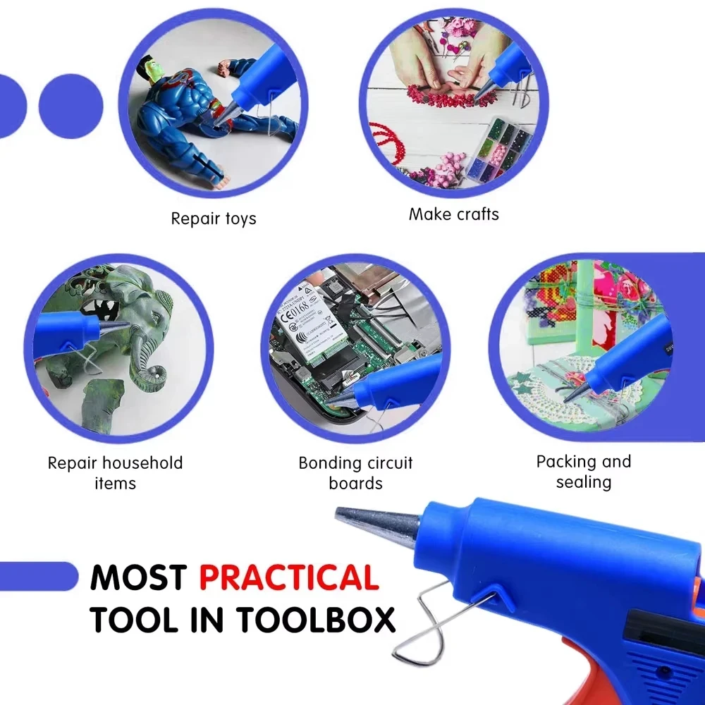 Hot Melt Gun Set for DIY Crafts and Home Repairs